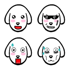 BB Cutes_White Dog_Emoji
