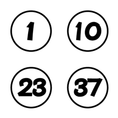 "encircled number" from 1 to 40