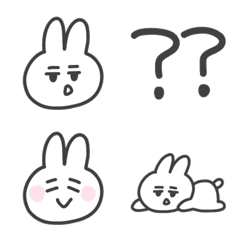 not motivated rabbit emoji