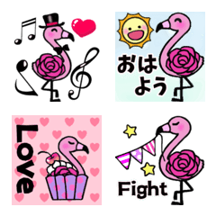 Rose flamingo emoji