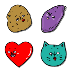 shake potato and friends emoji