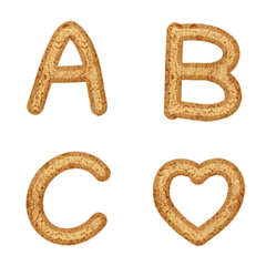 Emoji de alfabeto de biscoito