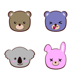 A set of bears, koalas and rabbits