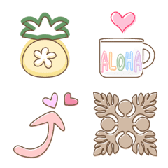 Pastel HAWAII Moving Aloha Emoji !!
