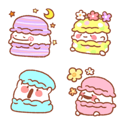 Fluffy macaron emoji