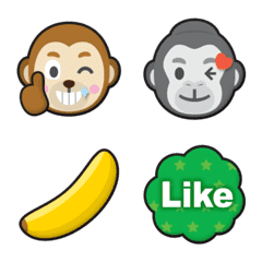 monkey & gorilla emoji
