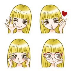 Women's facial expression emoji