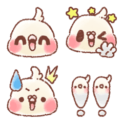 Moving face emoji! Chubby cockatiel