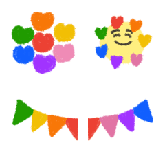 Monmoro Emoji rainbow crayon01
