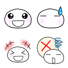 Round face that is not round Emoji