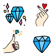 cute diamond hand Emoji