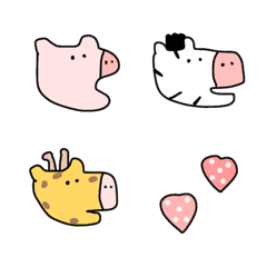 Healing animals, cute, emoji