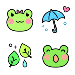 Rain-loving frog emoji