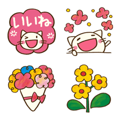 Flower Dochi Neko Emoji