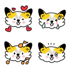 Deformed Emoji stamp for dogs.