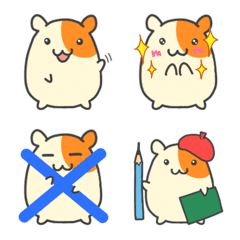 Various facial expressions hamsters