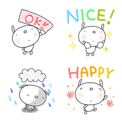 yuko's rabbit ( greeting ) Emoji 4