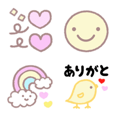 Soft pastel crayon emoji