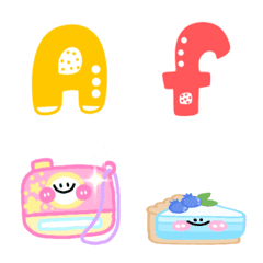 Alphabet adorable pastel nonstop emoji