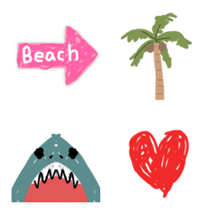 aloha and surf Emojis