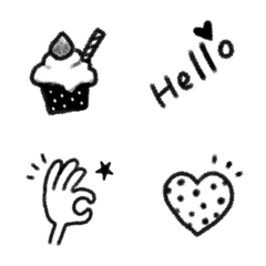 monokuro simple emoji's