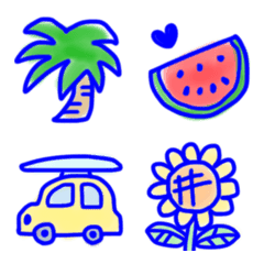 BLUE,summer emoji 2