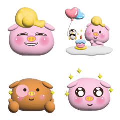 pigx3 emoji sticker 3D version