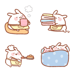 Fluffy rabbit emoji (Housework)