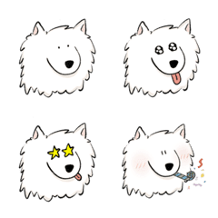 Cute Dog-Samoyed Emoji