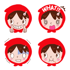 Red Hooded Girl Emoji