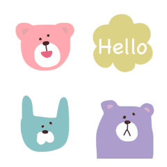 Colorful bear, cute every day