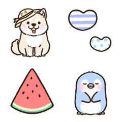 Animated summer emoji (revised version)
