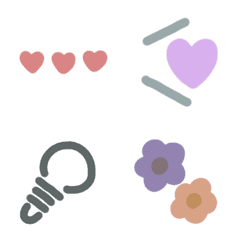 Useful dusty dull color simple emoji