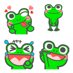 Let's use it! Moving frog emoji.