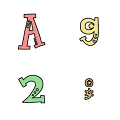 英文字母幾何版2 動態 表情貼(彩色)