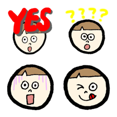 move!simple round face emoji