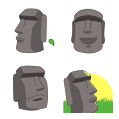 Moai Stone Animated Emoji