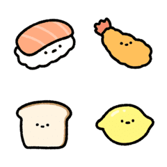 Lots of cute food Emoji