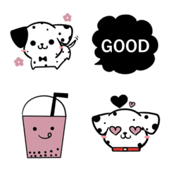 Cute Nordic style Dalmatian move Emoji2