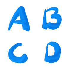 Three blue abc letter revision