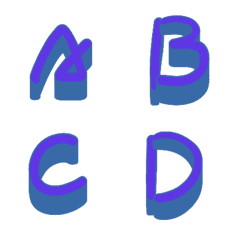 Three-dimensional blue abc revision