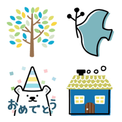 Moving summer color Scandinavian emoji