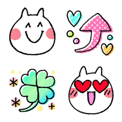 Kawaii emoji-soft and relaxed rabbit