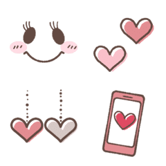 Cute pink and gray Emoji