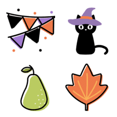 Moving autumn color Scandinavian emoji