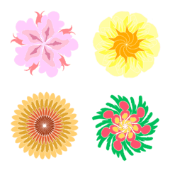 Moving flower emoji
