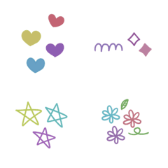 Dusty color mini emoji