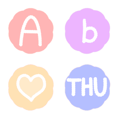 Alphabet emoji ABC Pastel cloud