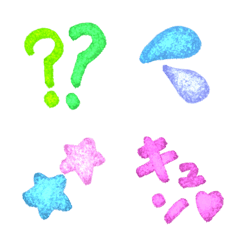 Colorful glitter emoji