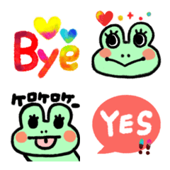 simple emoji's kaeru